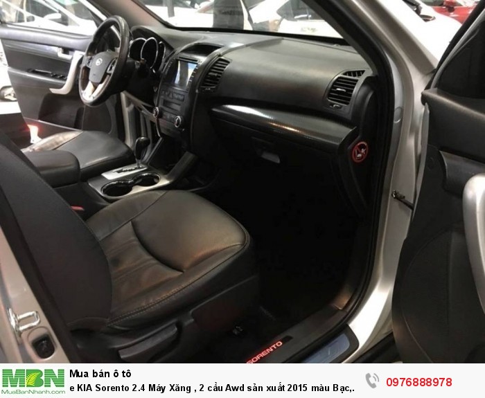 KIA Sorento 2.4 Máy Xăng , 2 cầu Awd sản xuất 2015 màu Bạc, Biển Hà Nội