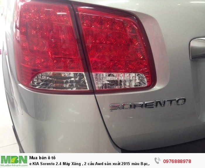 KIA Sorento 2.4 Máy Xăng , 2 cầu Awd sản xuất 2015 màu Bạc, Biển Hà Nội