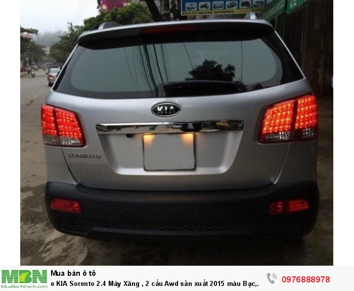 KIA Sorento 2.4 Máy Xăng , 2 cầu Awd sản xuất 2015 màu Bạc, Biển Hà Nội