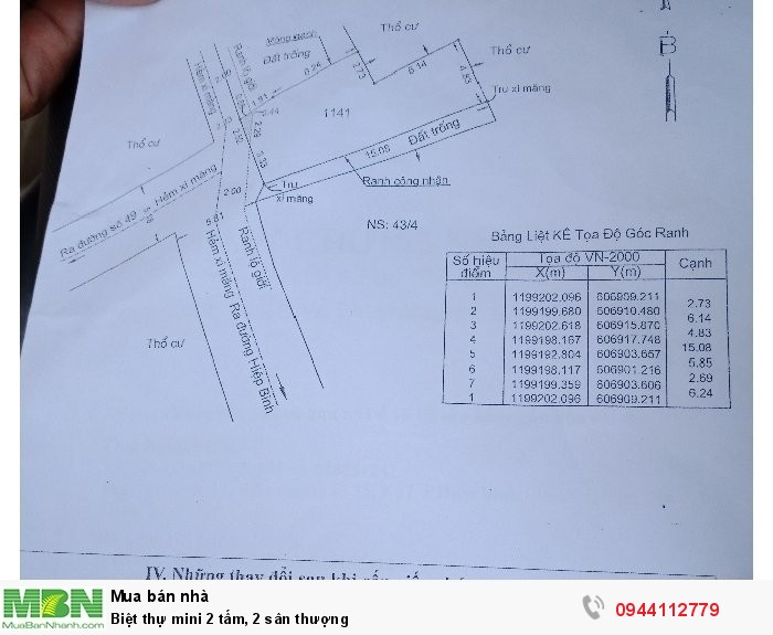 Biệt thự mini 2 tấm,  2 sân thượng