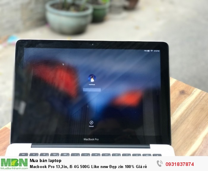 Macbook Pro 13,3in, i5 4G 500G Like new Đẹp zin 100% Giá rẻ1