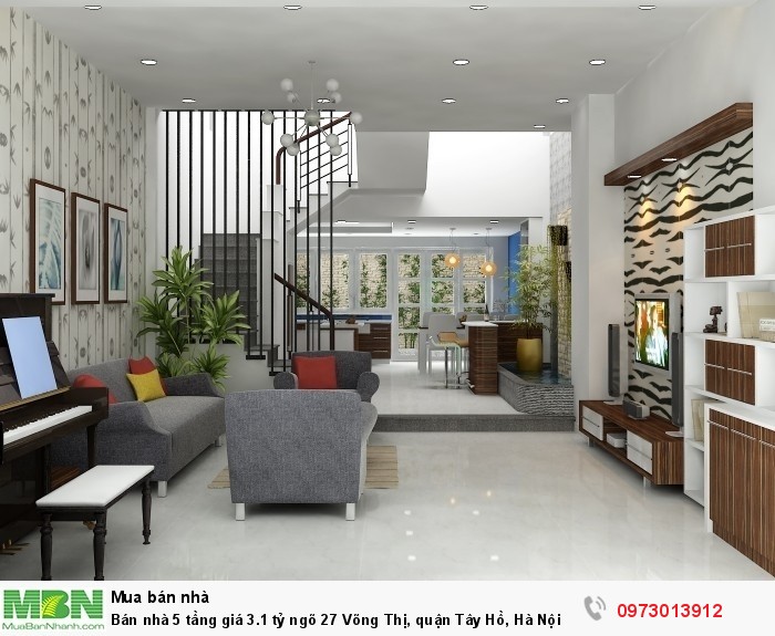 Bán nhà 5 tầng ngõ 27 Võng Thị, quận Tây Hồ, Hà Nội