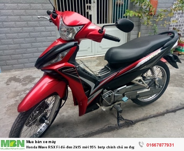 Honda Wave RSX Fi đỏ-đen 2k15 mới 95% bstp chính chủ xe đẹp máy êm nguyên zin nhà sử dụng kỹ