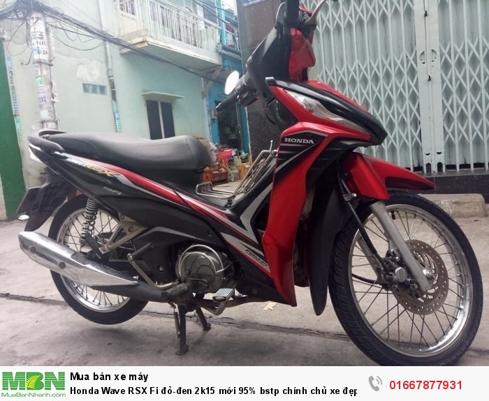 Honda Wave RSX Fi đỏ-đen 2k15 mới 95% bstp chính chủ xe đẹp máy êm nguyên zin nhà sử dụng kỹ