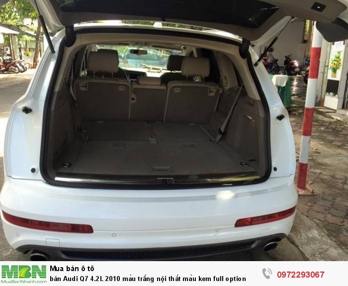 Bán Audi Q7 4.2L 2010 màu trắng nội thất màu kem full option