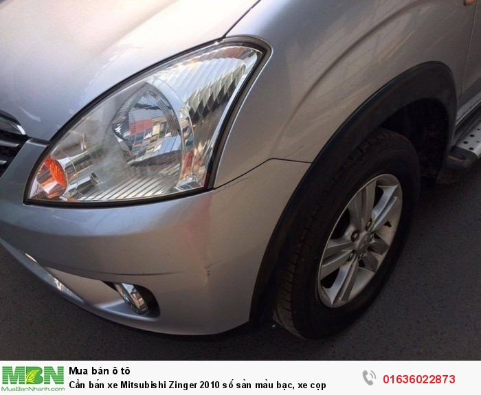 Cần bán xe Mitsubishi Zinger 2010 số sàn màu bạc, xe cọp