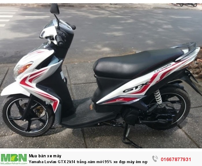 Yamaha Luvias GTX 2k14 trắng-xám mới 95% xe đẹp máy êm nguyên zin xe máy mạnh chạy nhe vọt lợi xăng