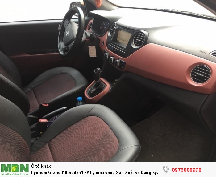 Hyundai Grand I10 Sedan1.2AT , màu vàng Sản Xuất và Đăng ký 12.2017