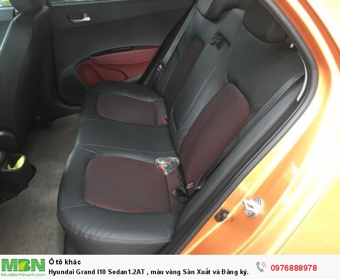 Hyundai Grand I10 Sedan1.2AT , màu vàng Sản Xuất và Đăng ký 12.2017