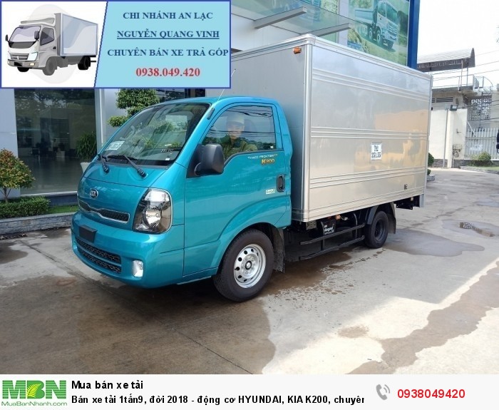 Xe Tải Thaco Kia K200 - Tải Trọng 1tấn9 - Mới nhất - Động Cơ HYUNDAI - Hổ Trợ Trả Góp