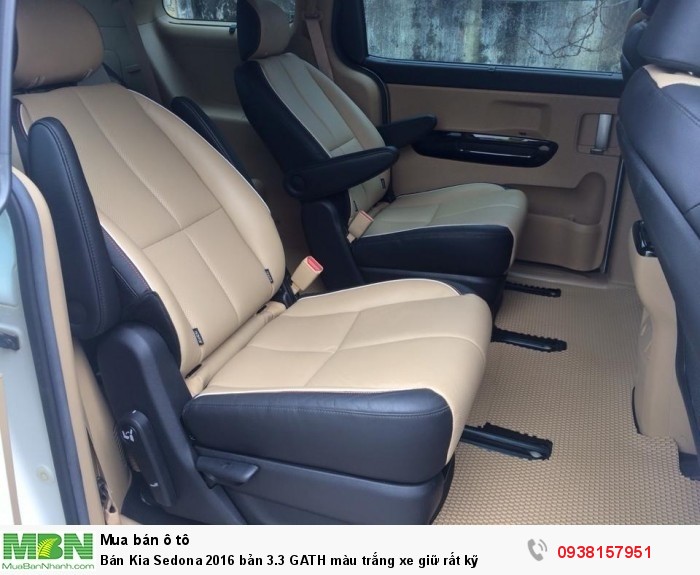 Bán Kia Sedona 2016 bản 3.3 GATH màu trắng xe giữ rất kỹ