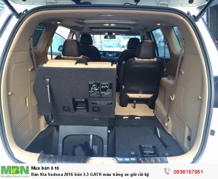 Bán Kia Sedona 2016 bản 3.3 GATH màu trắng xe giữ rất kỹ