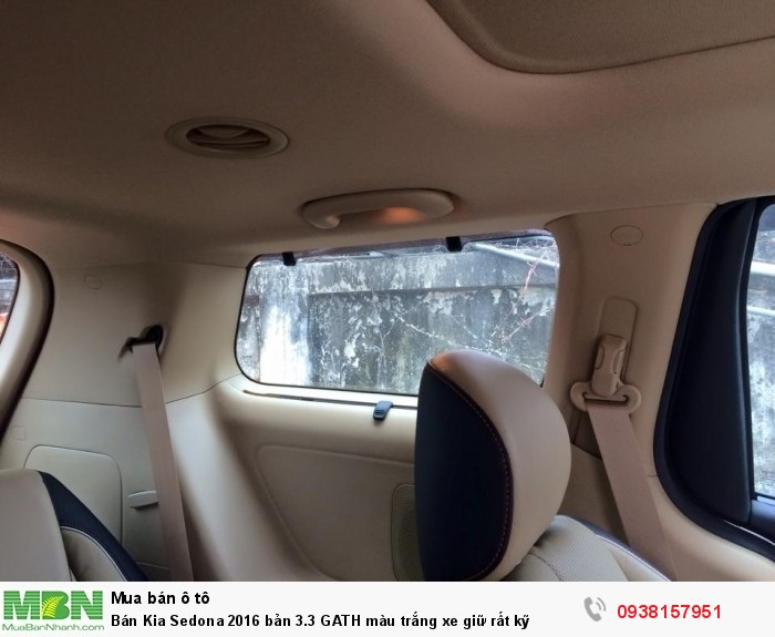 Bán Kia Sedona 2016 bản 3.3 GATH màu trắng xe giữ rất kỹ