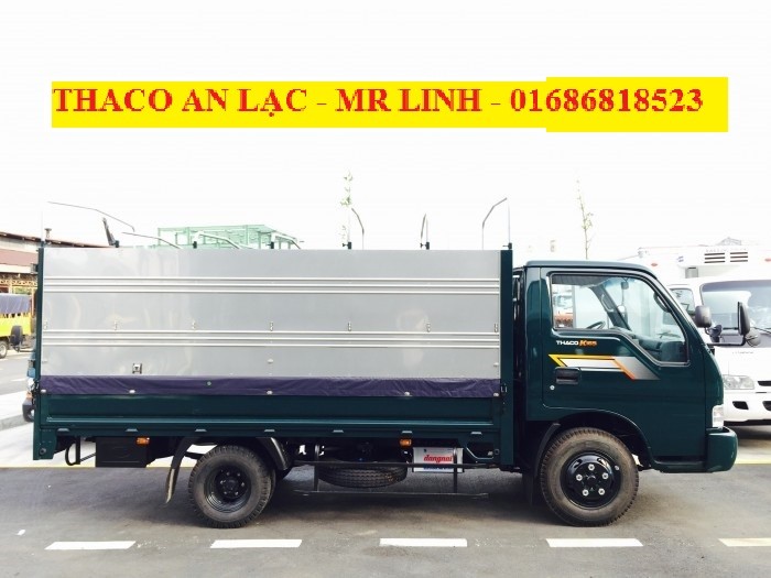 Xe tải Thaco Kia K165 thùng mui bạt mới – 2 tấn 4 Hỗ trợ trả gốp ngân hàng đến 75%