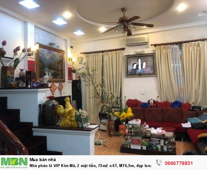 Nhà phân lô VIP Kim Mã, 2 mặt tiền, 75m2 x 6T, MT6,5m, đẹp long lanh!