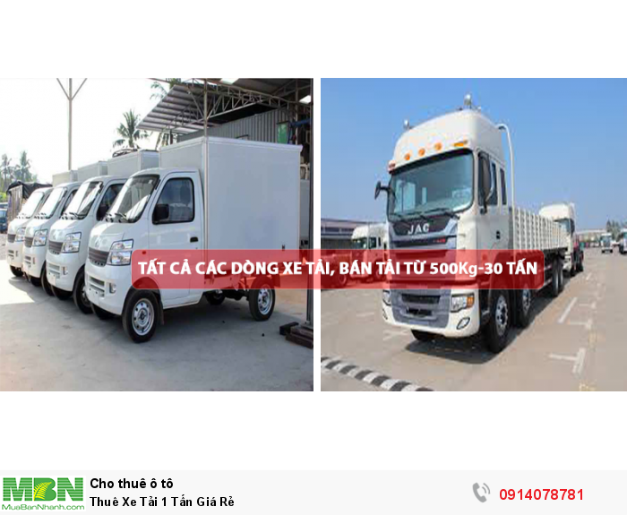 Thuê Xe Tải 1 Tấn Giá Rẻ