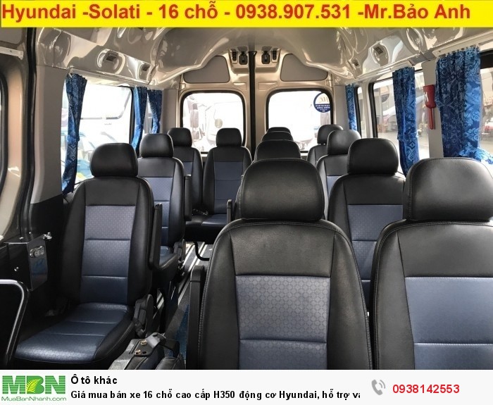 Giá mua bán xe 16 chỗ cao cấp H350 động cơ Hyundai, hỗ trợ vay ngân hàng