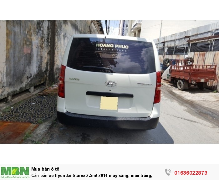 Cần bán xe Hyundai Starex 2.5mt 2014 máy xăng, màu trắng,