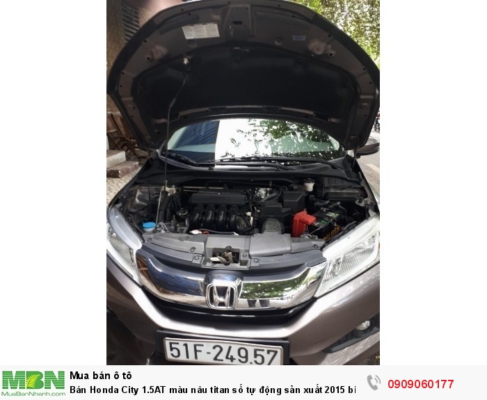 Bán Honda City 1.5AT màu nâu titan số tự động sản xuất 2015 biển Sài Gòn