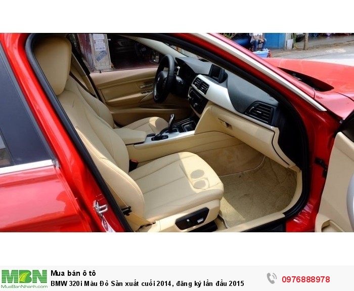 BMW 320i Màu Đỏ Sản xuất  cuối 2014, đăng ký lần đầu 2015
