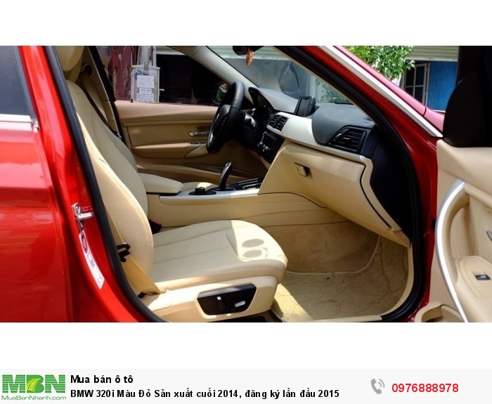 BMW 320i Màu Đỏ Sản xuất  cuối 2014, đăng ký lần đầu 2015