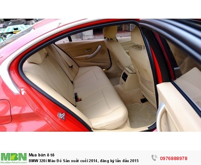 BMW 320i Màu Đỏ Sản xuất  cuối 2014, đăng ký lần đầu 2015