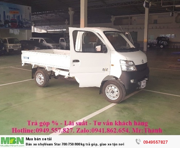 Bán xe nhẹVeam Star 700/750/800kg trả góp, giao xe tận nơi