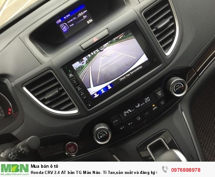 Honda CRV 2.4 AT bản TG Màu Nâu- Ti Tan,sản xuất và đăng ký tháng 11/2017