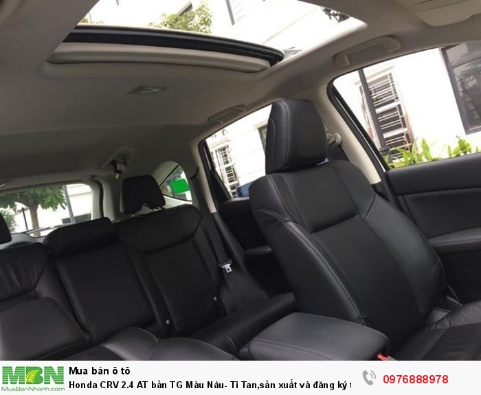 Honda CRV 2.4 AT bản TG Màu Nâu- Ti Tan,sản xuất và đăng ký tháng 11/2017