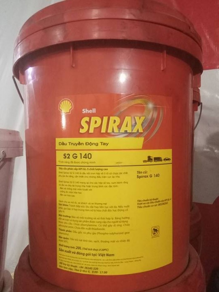 Dầu cầu hộp số Shell Spirax S2G 140 xô 20L