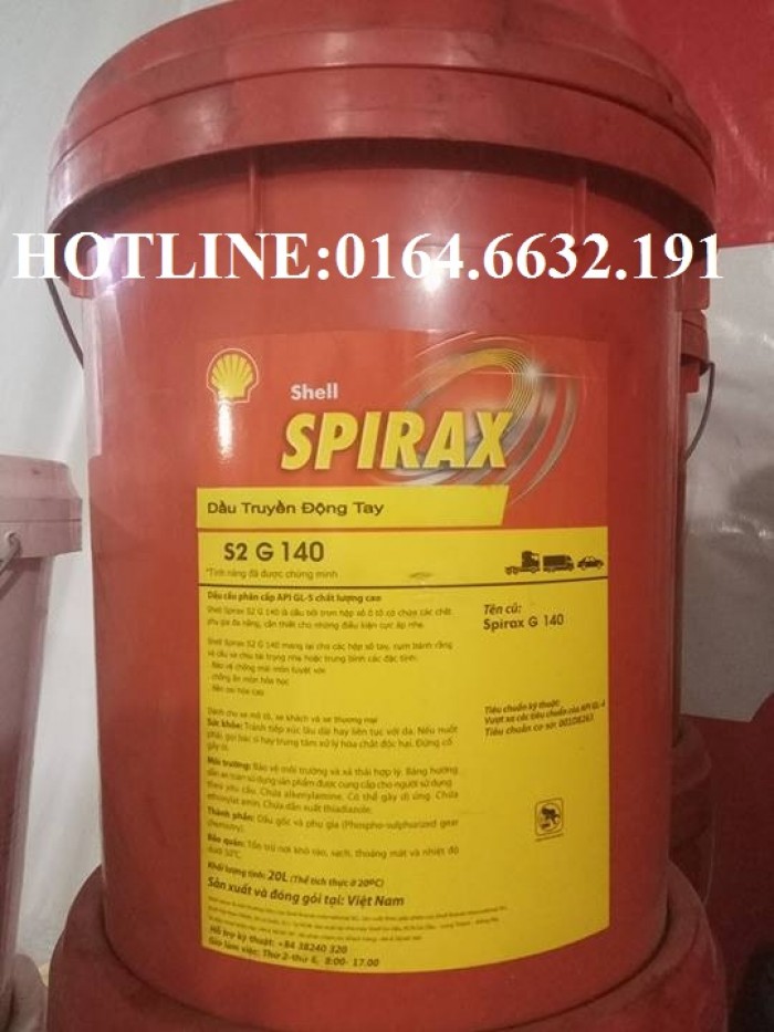 Dầu cầu hộp số Shell Spirax S2G 140 xô 20L