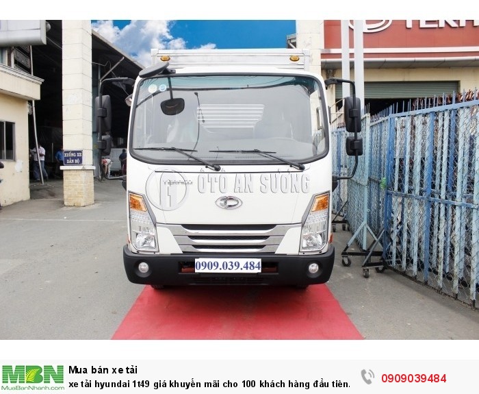 Xe tải Hyundai 1t49 giá khuyến mãi cho 100 khách hàng đầu tiên.