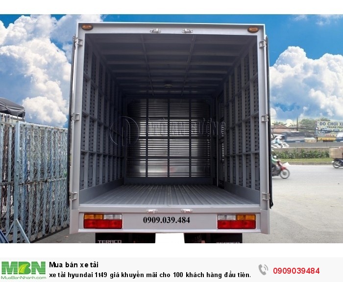 Xe tải Hyundai 1t49 giá khuyến mãi cho 100 khách hàng đầu tiên.