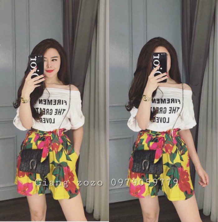 Set Áo Thun Trễ Vai + Quần Hoa Siêu Cute D0957175 Mới 100%, Giá: 255.000Đ,  Gọi: 0979 918 608, Quận Gò Vấp - Hồ Chí Minh, Id-A2161200