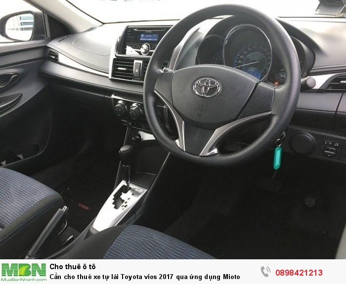 Cần cho thuê xe tự lái Toyota vios 2017 qua ứng dụng Mioto