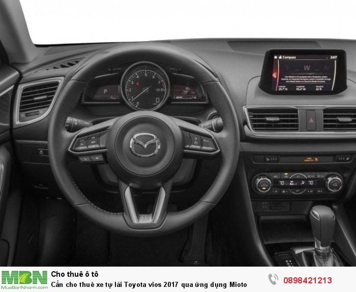 Cần cho thuê xe tự lái Toyota vios 2017 qua ứng dụng Mioto