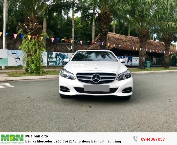 Bán xe Mercedes E250 đời 2015 tự động bản full màu trắng