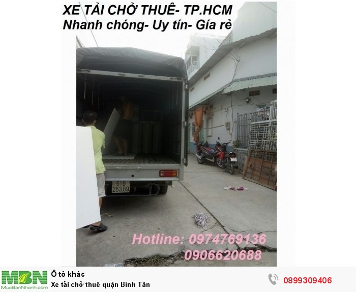 Xe tải chở thuê quận Bình Tân