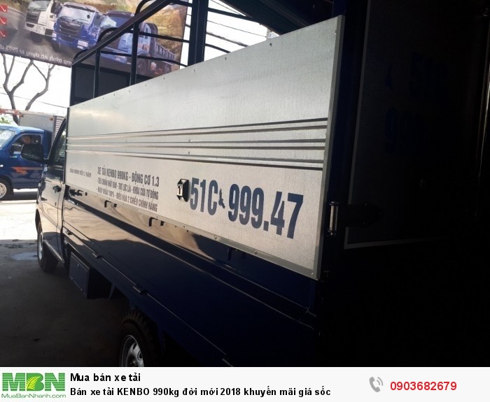 Bán xe tải KENBO 990kg đời mới 2018 khuyến mãi giá sốc
