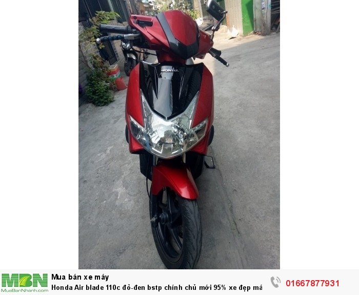 Honda Air blade 110c đỏ-đen bstp chính chủ mới 95% xe đẹp