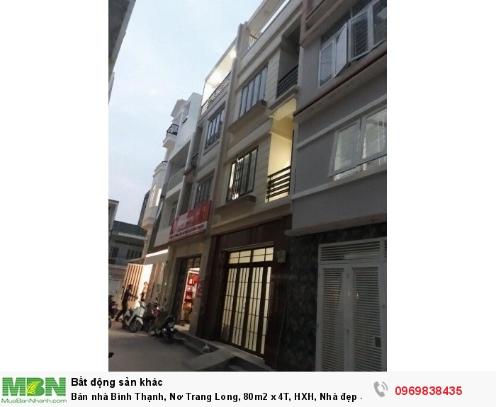 Bán nhà Bình Thạnh, Nơ Trang Long, 80m2 x 4T, HXH, Nhà đẹp - giá rẻ - 6.2 tỷ.