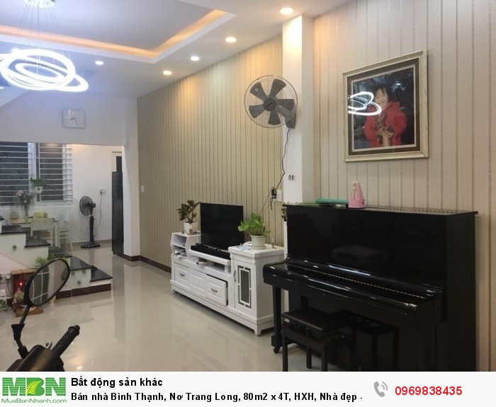 Bán nhà Bình Thạnh, Nơ Trang Long, 80m2 x 4T, HXH, Nhà đẹp - giá rẻ - 6.2 tỷ.