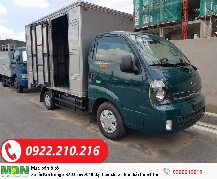 Xe tải Kia Bongo K200 động cơ E4 đời 2018, mới 100%. Hỗ trợ vay ngân hàng.