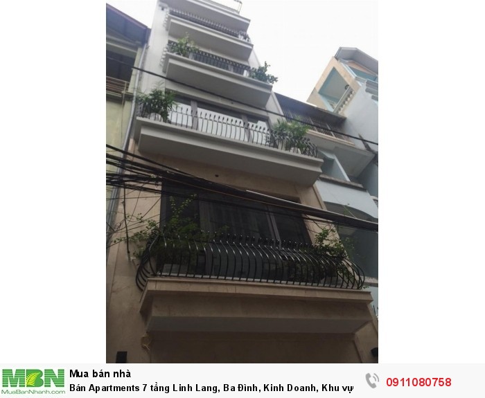 Bán  Apartments 7 tầng Linh Lang, Ba Đình, Kinh Doanh, Khu vực cho Tây Thuê cực tốt