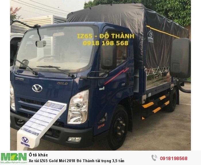 Xe tải IZ65 Gold Mới 2018 Đô Thành tải trọng 3,5 tấn