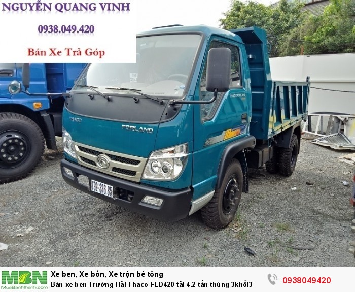 Bán xe ben Trường Hải Thaco FLD420 tải 4.2 tấn thùng 3khối3