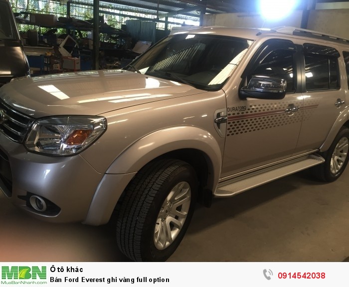 Bán Ford Everest ghi vàng full option