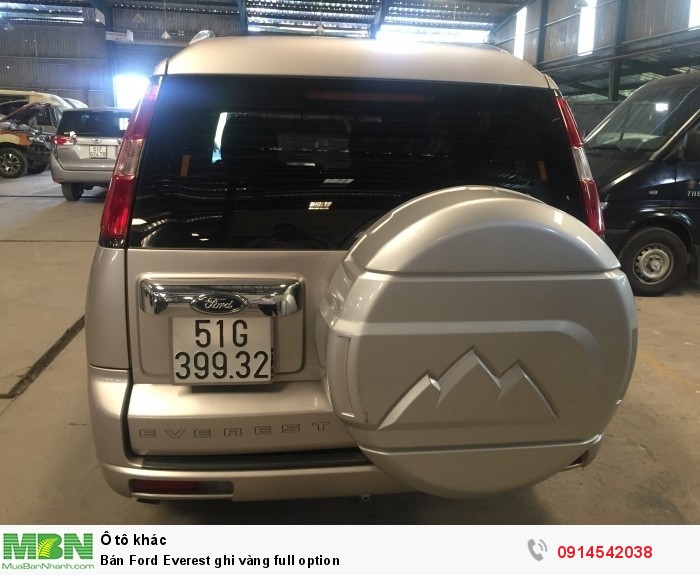 Bán Ford Everest ghi vàng full option