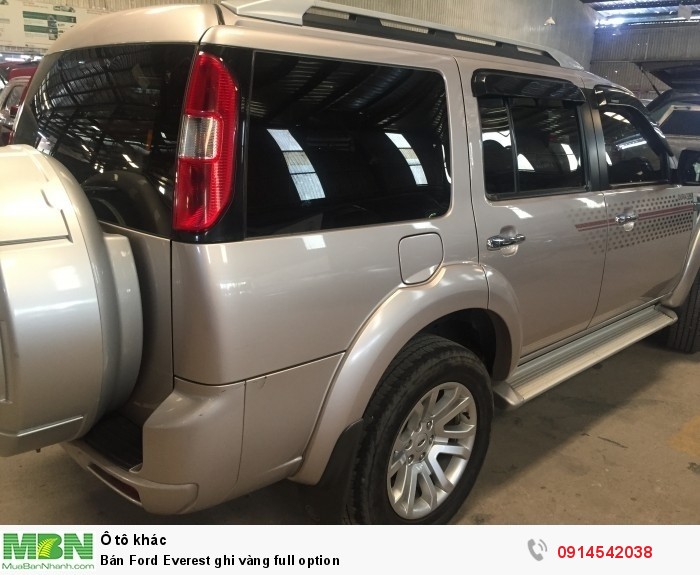 Bán Ford Everest ghi vàng full option