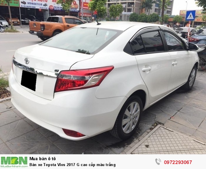 Bán xe Toyota Vios 2017 G cao cấp màu trắng
